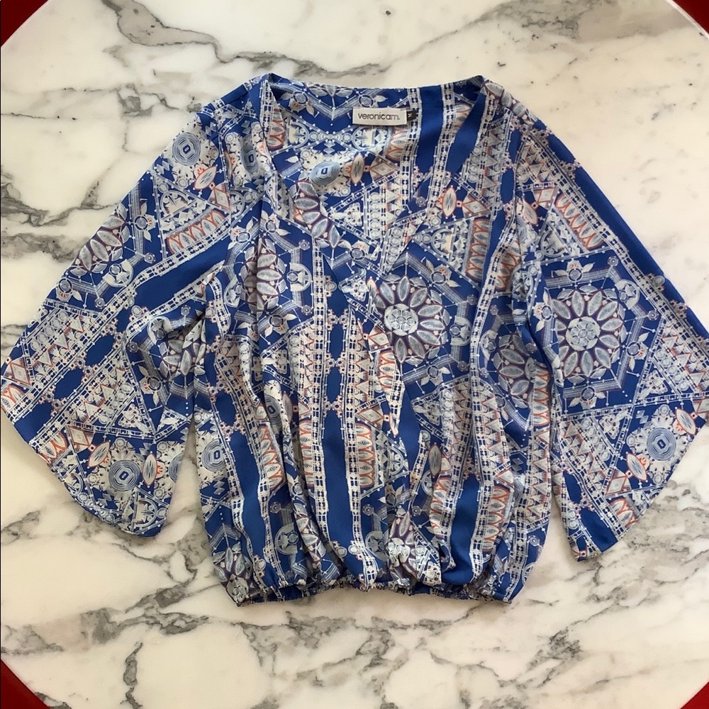 Veronica Cam kimono-style blouse.